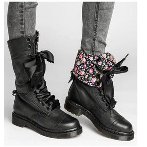 2020 New Mid-Calf Boots Autumn Winter Non-slip Flat Shoes Vintage Sexy Steampunk Leather Retro Buckle Ladies Snow Boots