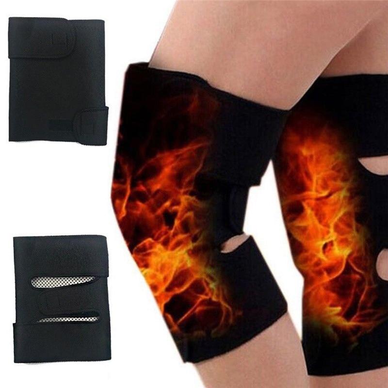 1 Pair Tourmaline Self Heating Knee Sleeves Pads Magnetic Knee Pads Therapy Kneepad Pain Relief Arthritis Brace Support Patella