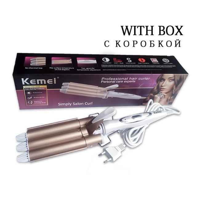 Kemei Curling hair curler Professional hair care & styling tools Wave Hair styler curling irons Hair crimper krultang iron   5