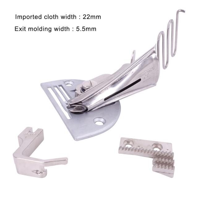 Hemmer Right Angle Bias Binder Foot for Lockstitch Machine Sewing Overlock Folder Binding of Curve Edge With 2Pcs Attachments