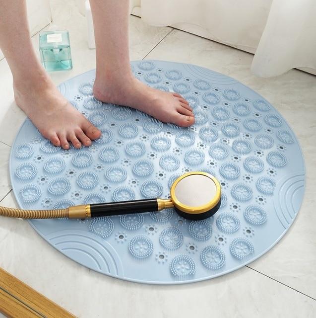 Round  PVC Non-slip Bathroom Mat EP Silicone Shower Bath Mat foot brush dead skin Point Bead Padbathroom non-slip mat