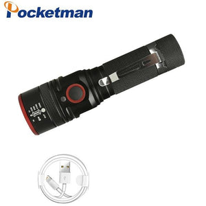 8000 Lumen Super Bright Led Flashlight T6/L2/V6/Q5 USB Led Torch Tactical Long Use Zoomable Linternas 18650 Battery For Camping