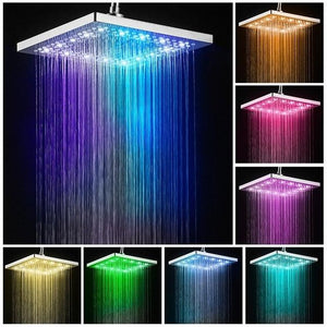 LED Light 3 Spraying Mode Handheld Shower Head Digital Temperature Control Shower Sprayer Water Saving Shower Filter