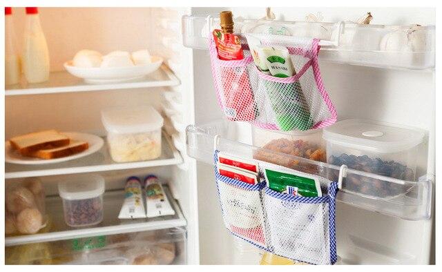 Mini ABS  Slide Kitchen Fridge Freezer Space Saver Organization Storage Rack Bathroom Shelf Kitchen Accessories