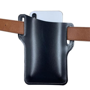 Fashion Leather Waist Belt Loop Men Cellphone Loop Holster Case Belt Waist Bag Props Leather Purse Phone Wallet