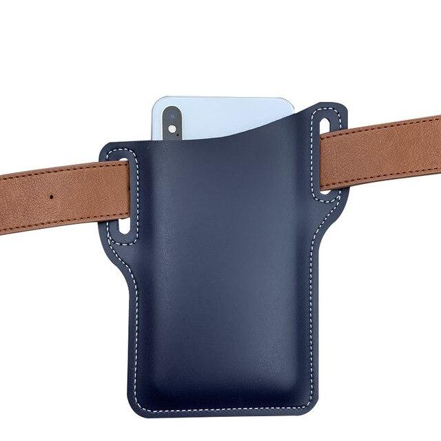 Fashion Leather Waist Belt Loop Men Cellphone Loop Holster Case Belt Waist Bag Props Leather Purse Phone Wallet