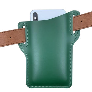 Fashion Leather Waist Belt Loop Men Cellphone Loop Holster Case Belt Waist Bag Props Leather Purse Phone Wallet