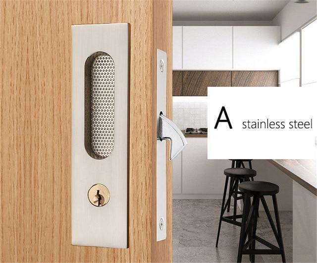 Sliding Door Lock Pocket With Key