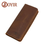 JOYIR Men Genuine Leather Wallet Men Wallets Card Holder Vintage Long Male Clutch Coin Purse Portomonee Carteira Hombre Perse 43