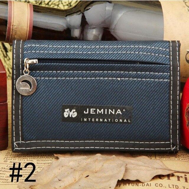 Misterolina Causal Style Canvas Wallet Short Three Fold Design Men Wallets Zipper Coin Purse Card Holder H00101