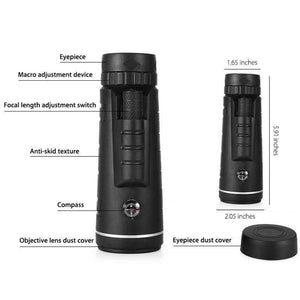 2019 New Waterproof 16X52 High Definition Monocular Telescope