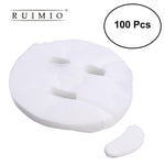 100pcs Ultra-thin DIY Cosmetic Face Skin Care Mask Disposable Facial Mask Pure Cotton Paper Facemask Sheet Beauty Tools