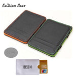 KUDIAN BEAR Minimalist Men Wallet Rfid Slim Wallet Card Organizer Purse Magic carteras hombre Minimalista BID222 PM49