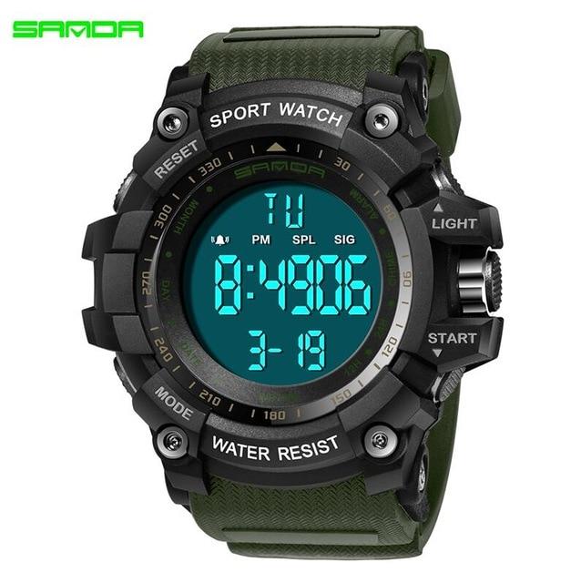 2019 SANDA Digital Watch Men Luxury Brand Military Watch Fashion Men Sport Watch Alarm Stopwatch Clock Male Relogio Masculino