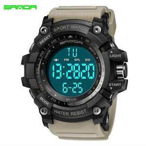 2019 SANDA Digital Watch Men Luxury Brand Military Watch Fashion Men Sport Watch Alarm Stopwatch Clock Male Relogio Masculino