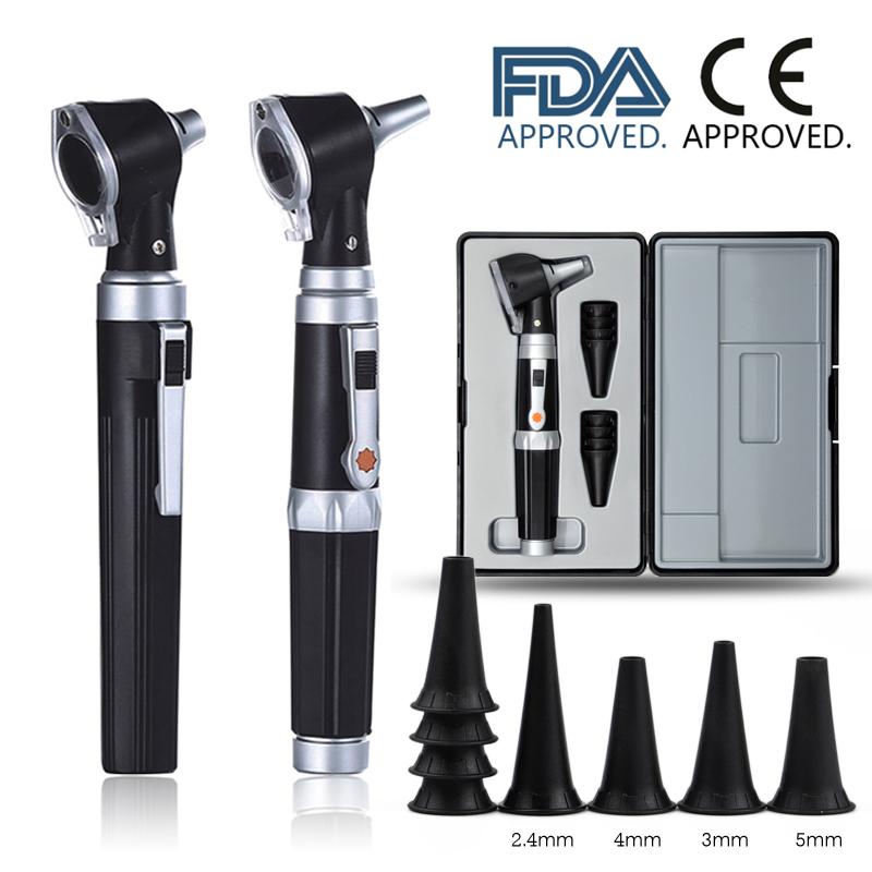 Professional Otoscopio Diagnostic Kit Medical Home Doctor ENT Ear Care Endoscope LED Portable Otoscope Ear Cleaner with 8 Tips