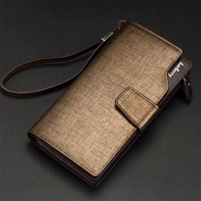 2019 Card Holder Men Wallets Business PU Leather Long Design Quality Fashion Casual Men Purse Zipper Multi-function Wallets