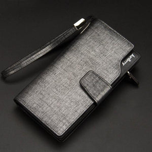 2019 Card Holder Men Wallets Business PU Leather Long Design Quality Fashion Casual Men Purse Zipper Multi-function Wallets