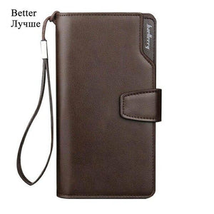 2019 Card Holder Men Wallets Business PU Leather Long Design Quality Fashion Casual Men Purse Zipper Multi-function Wallets