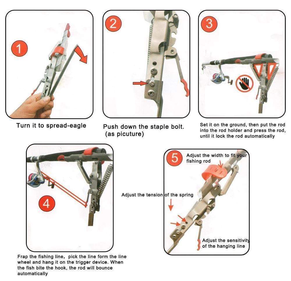 Fishing Rod Holders Automatic Hook Setter