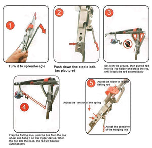 Fishing Rod Holders Automatic Hook Setter