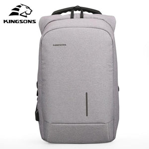 Kingsons Anti-theft Lock Backpack Phone Sucker Laptop Bags 13''15'' USB Charging Backpacks  School Bag Men's Shoulder Bags