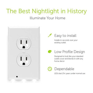 Outlet Wall Plate With LED Night Lights