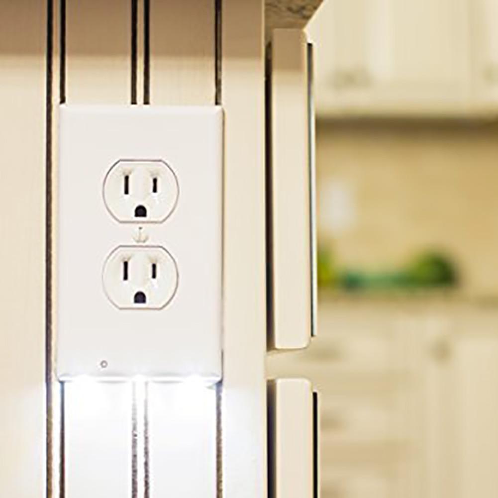 Outlet Wall Plate With LED Night Lights