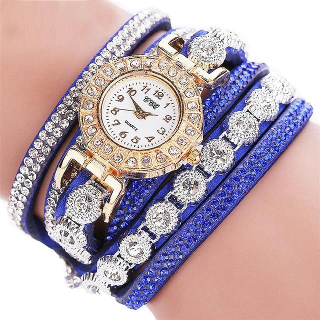 CCQ 2019 Watch Women Bracelet Ladies Watch With Rhinestones Clock Womens Vintage Fashion Dress Wristwatch Relogio Feminino Gift