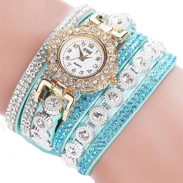 CCQ 2019 Watch Women Bracelet Ladies Watch With Rhinestones Clock Womens Vintage Fashion Dress Wristwatch Relogio Feminino Gift