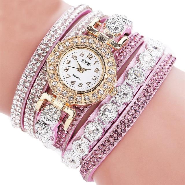 CCQ 2019 Watch Women Bracelet Ladies Watch With Rhinestones Clock Womens Vintage Fashion Dress Wristwatch Relogio Feminino Gift