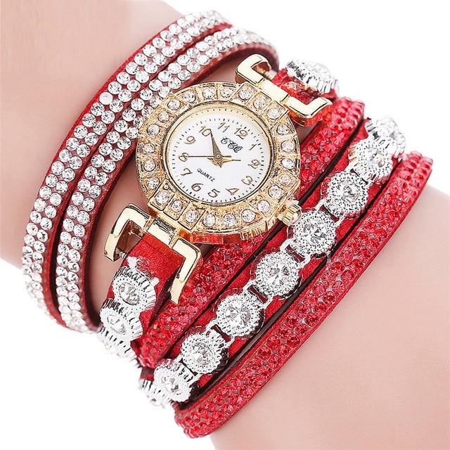 CCQ 2019 Watch Women Bracelet Ladies Watch With Rhinestones Clock Womens Vintage Fashion Dress Wristwatch Relogio Feminino Gift