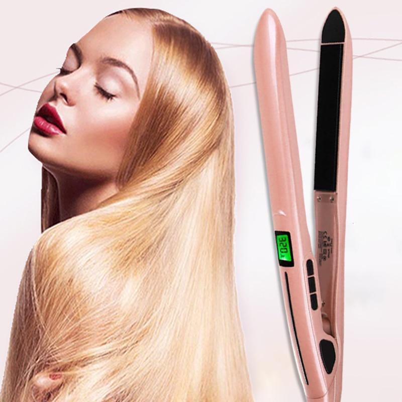 Flat Iron Curls 2 in 1 Pro Hair Styler Straightener