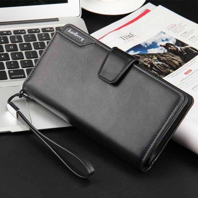 2019 Fashion Top Quality leather long wallet men Purse male clutch zipper around wallets men women money bag pocket mltifunction