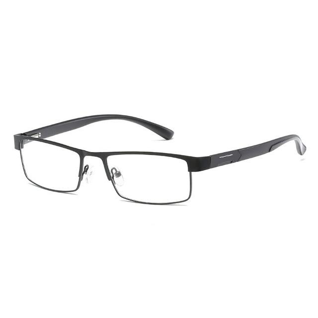 High Quality MEN Titanium alloy Eyeglasses Non spherical 12 Layer Coated lens reading glasses +1.0 +1.5 +2.0 +2.5 +3.0 +3.5+4.0