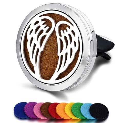 Car Air Freshener Car Perfume Diffuser Clip Car Air Auto Vent Freshener Essential Oil Perfume Locket (Free 10pc pad)  C001