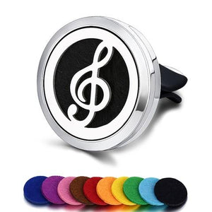 Car Air Freshener Car Perfume Diffuser Clip Car Air Auto Vent Freshener Essential Oil Perfume Locket (Free 10pc pad)  C001