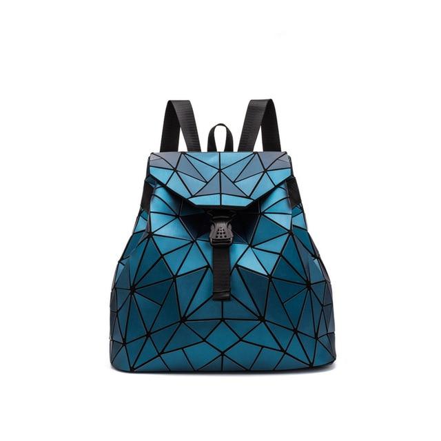 Women Backpack matte Geometric bag Female Backpacks For Teenage Girls Bagpack Drawstring Bag Holographic Backpack