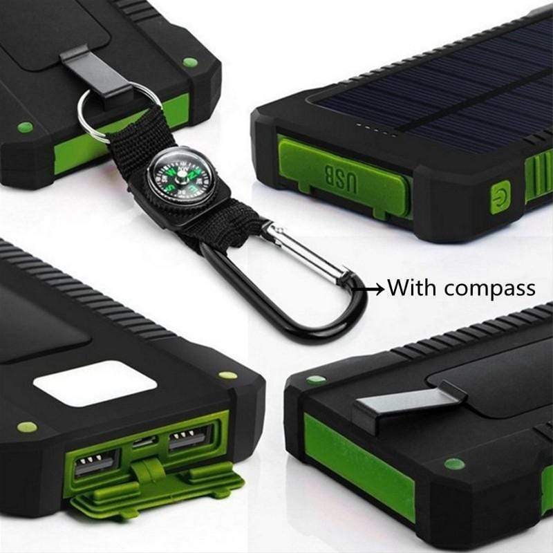 Solar Battery Charger Power Bank USB Powered