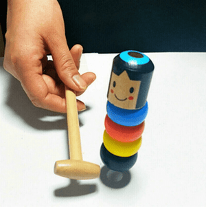 Little Wooden Man Who Can't Beat Interesting Magic Toy